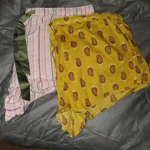 TWO pairs of sleep shorts. Excellent used condition.